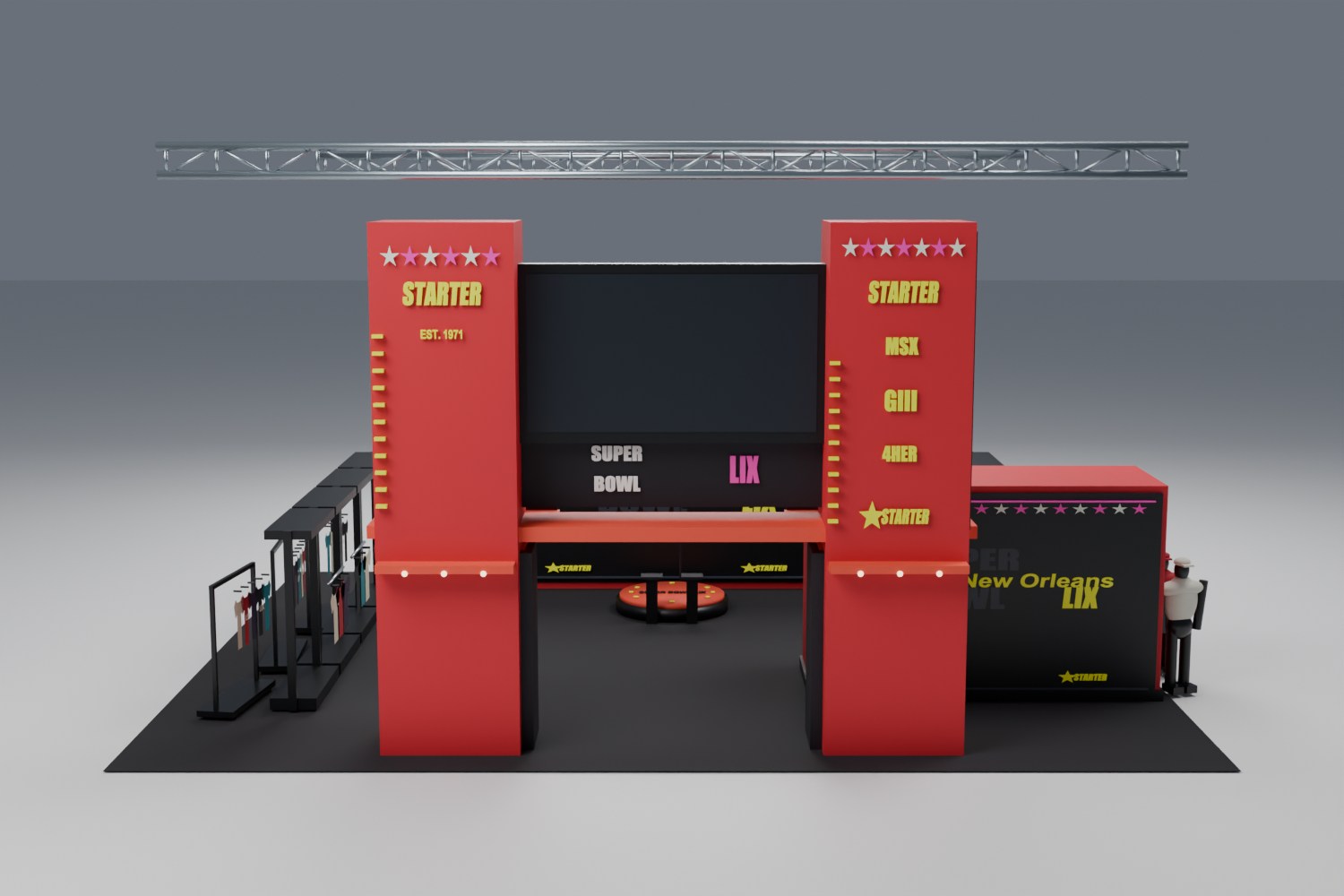 Frontansicht eines modular geplanten STARTER Messestands