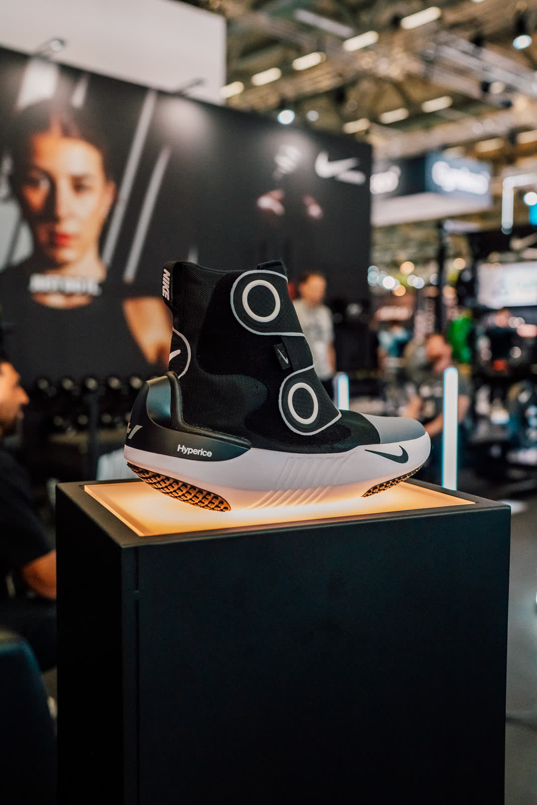 Nike und Hyperice werden am Stand unmittelbar erlebbar.